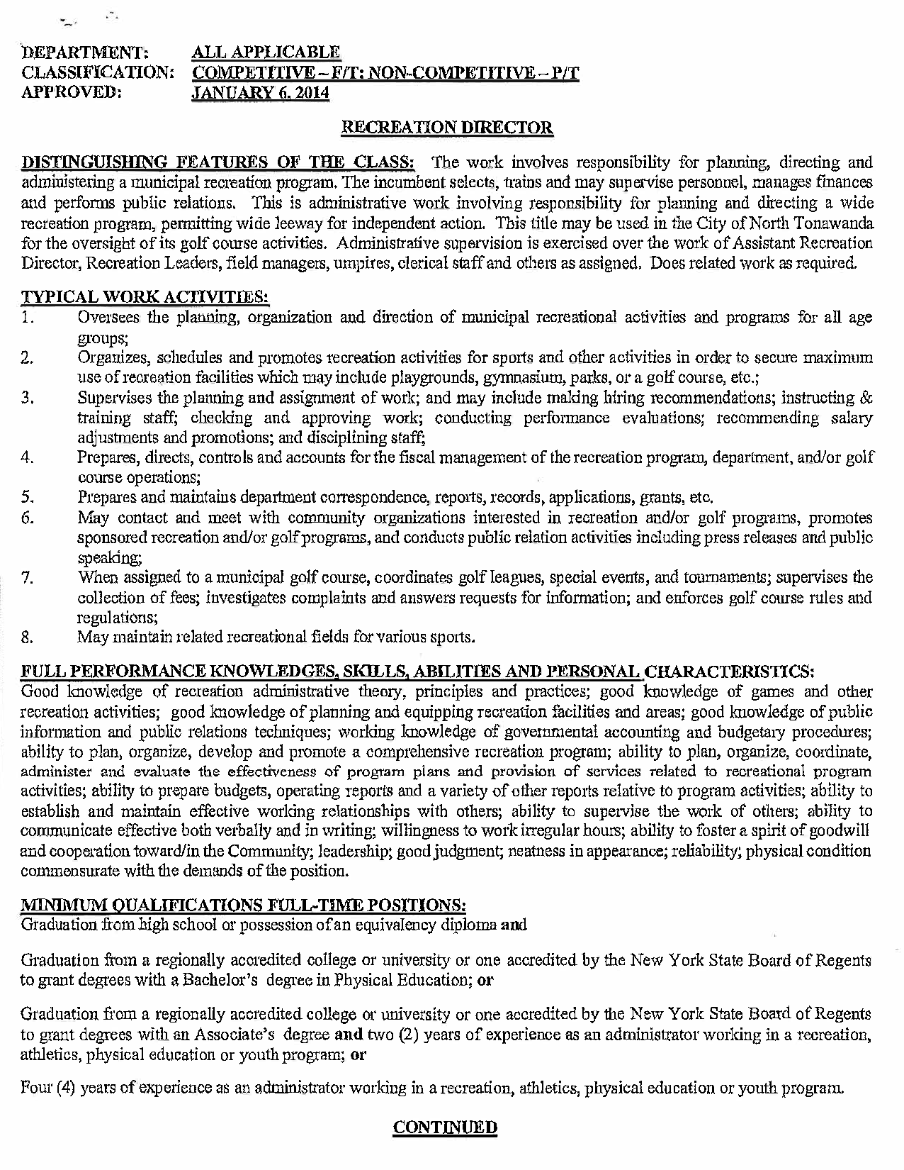 WILSON SUMMER RECREATION - RECREATION DIRECTOR APPLICATION_Page_1